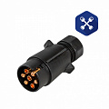 Разъем прицепа электрический (вилка)  (7 контактов) пластик (легковой) ("Airline")