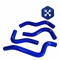 Патрубки отопителя ГАЗ (4 шт) 3302 дв.ЗМЗ-406 (ф=20 мм) (силикон) ("Technik")