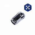 Гайка колеса М12x1.5x43.5 закрытая, конус, ключ 19 (хром)