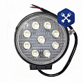 Фара светодиодная 12/24В  (9 диодов) 27WR 6000К Super Slim Epistar Flood (106х106х35 мм) ("Lumen")