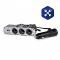 Разветвитель прикуривателя 12/24В на 3 гнезда и USB (5.0А) ("AVS")