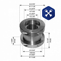 Адаптер шкворня п/прицепа SAF с 2" на 3.5" ("MANSONS")