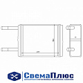 Радиатор отопителя ГАЗ (3-х ряд) Евро-2 медно-латунный (ф=16 мм) (АО "ШААЗ")