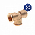 Штуцер проходной тройной М16х1.5 (внутренняя резьба) латунь ("STARTEC")