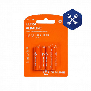 Батарейка мизинчиковая AAА / LR03 (4 шт) ("Airline")